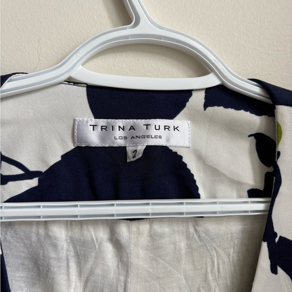 Trina Turk Floral Flower Print Kiki Wrap Dress - Size 2 - Picture 2 of 5